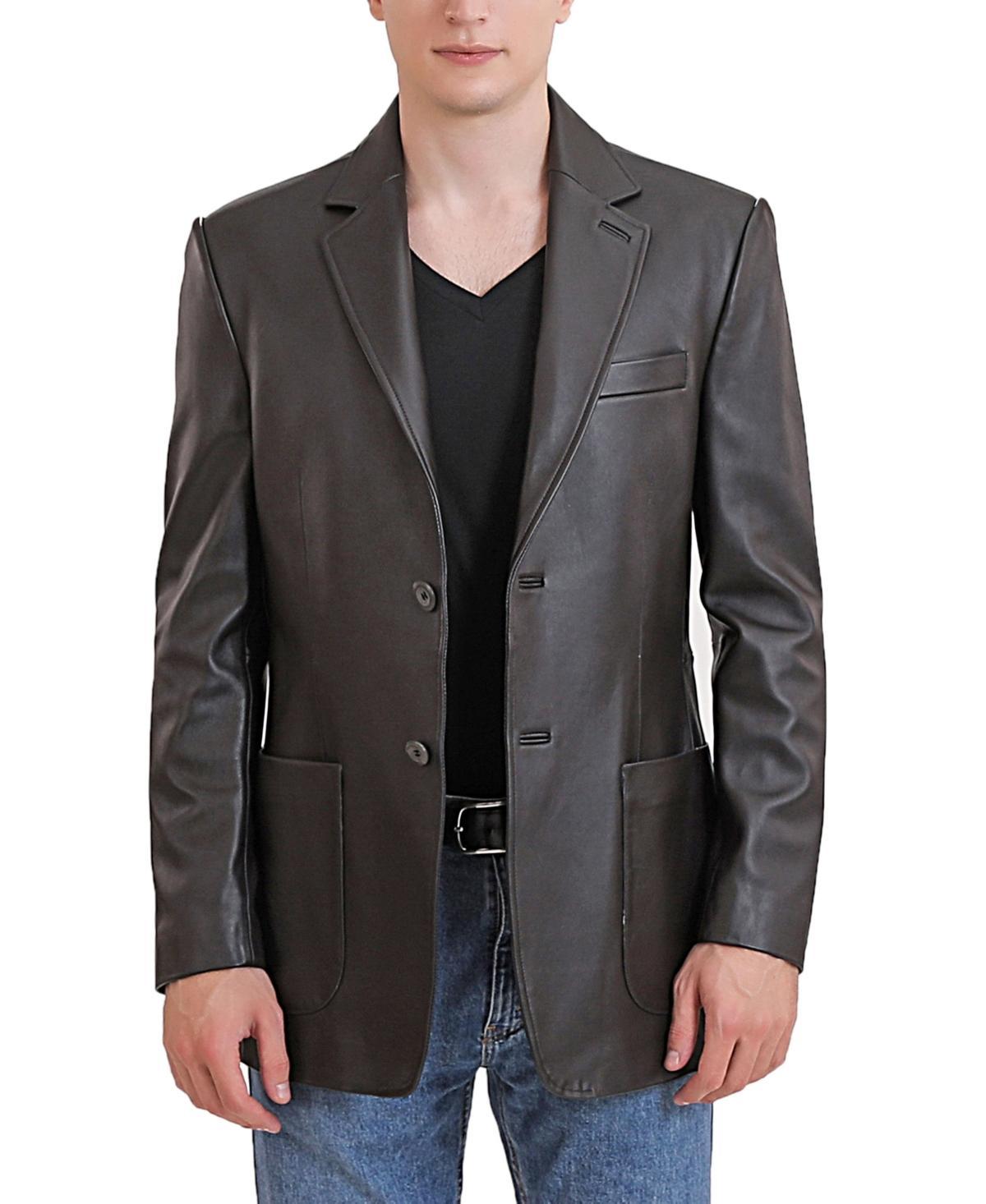 Bgsd Men Kai Two-Button Leather Blazer Product Image