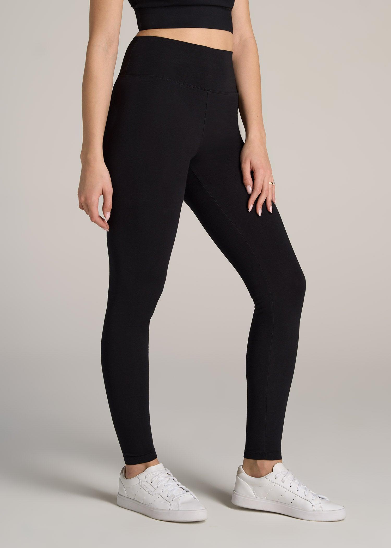 Women's Tall Cotton Leggings in Black Product Image