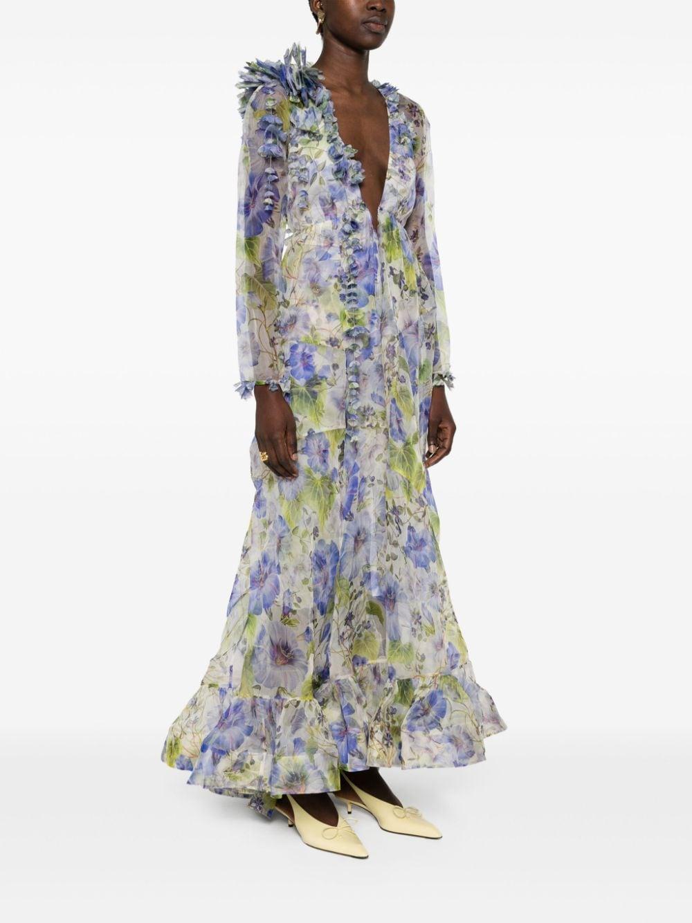 Natura V-neck floral dress Product Image