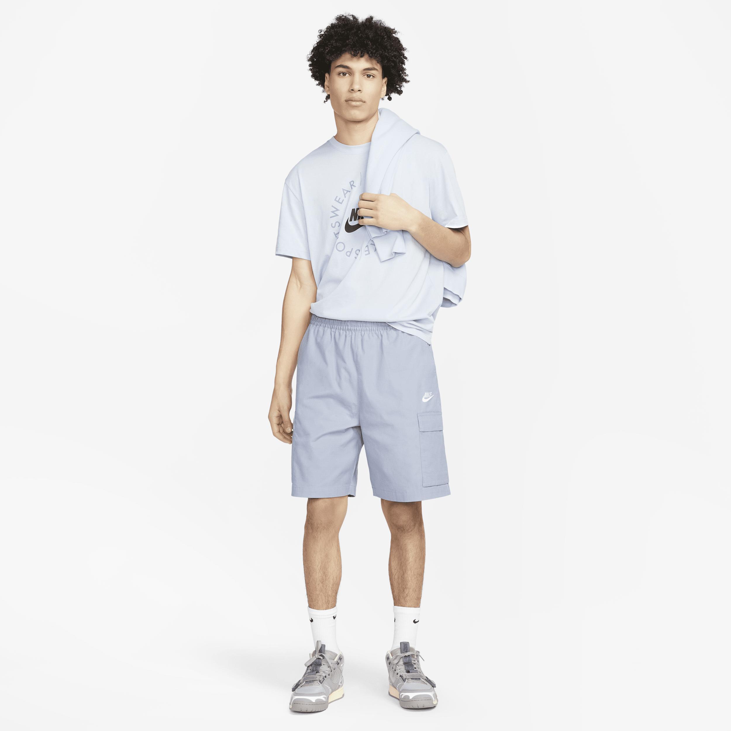 Nike Mens Nike Club Cargo Shorts - Mens Grey/White/White Product Image