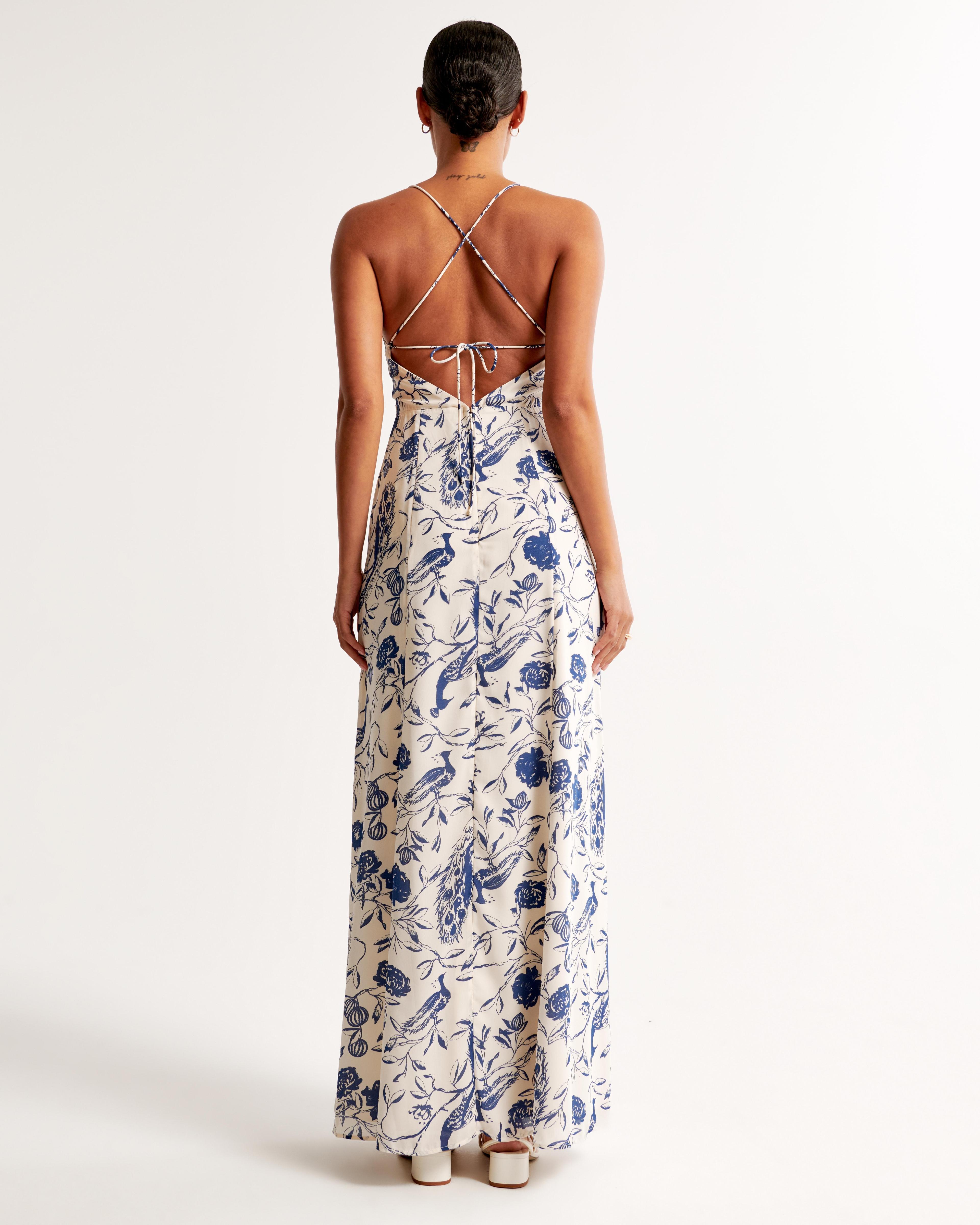 The A&F Camille Tie-Back Maxi Dress Product Image