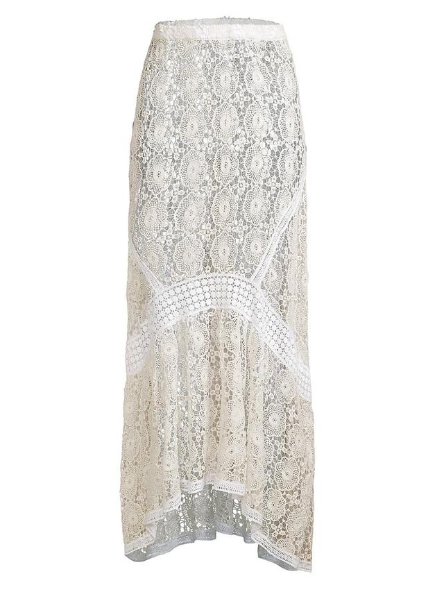 Womens Dalia Guipure Lace Maxi Skirt Product Image