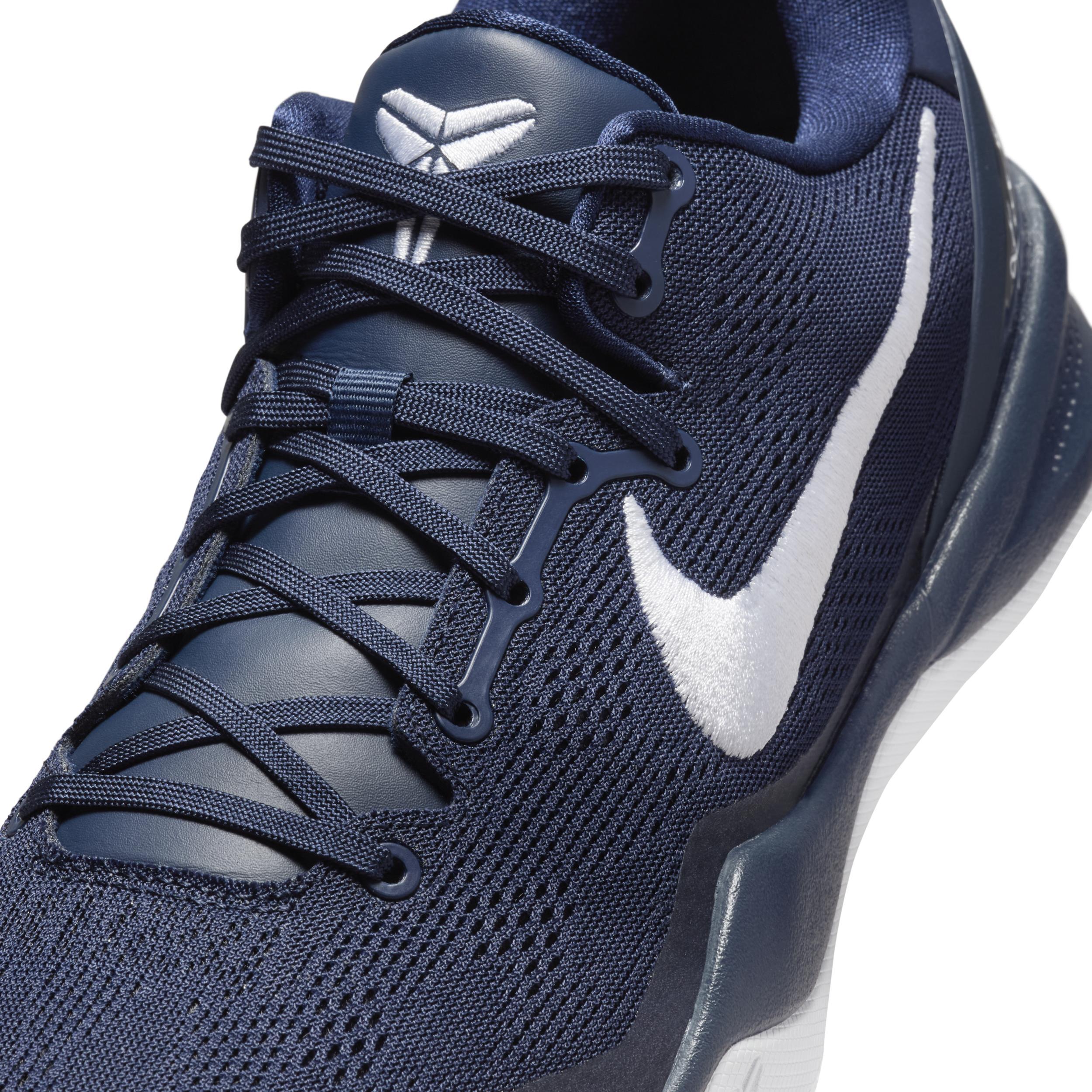 Nike Mens Kobe 8 - Shoes Colege Navy/White Product Image