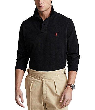 Polo Ralph Lauren Classic Fit Mesh Long Sleeve Polo Shirt Product Image