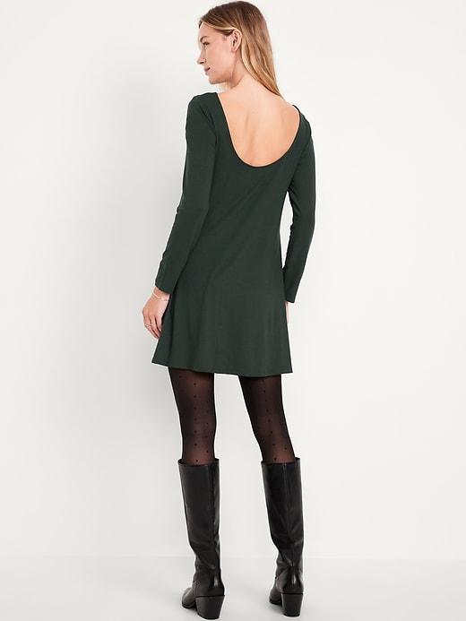 Long-Sleeve Mini Swing Dress Product Image