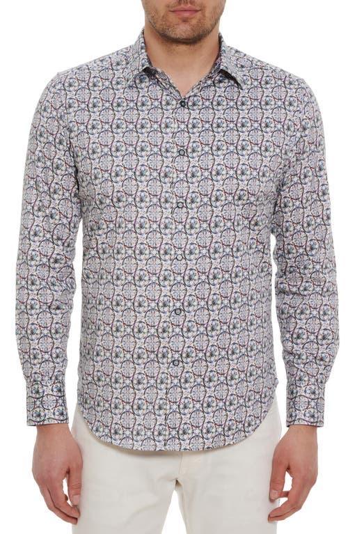 Robert Graham Sundial Print Stretch Cotton Button-Up Shirt Product Image