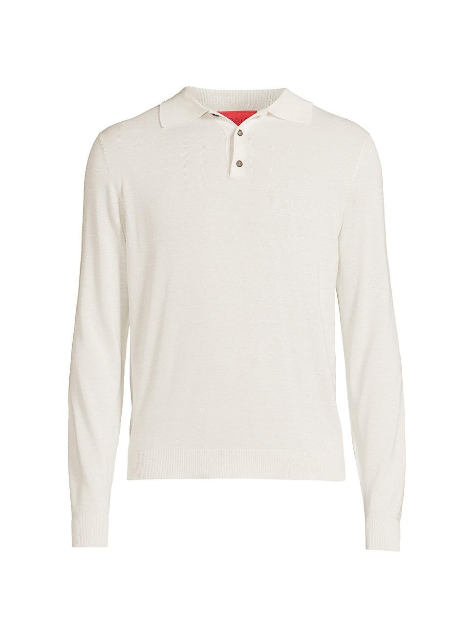 Mens Silk Polo Sweater Product Image