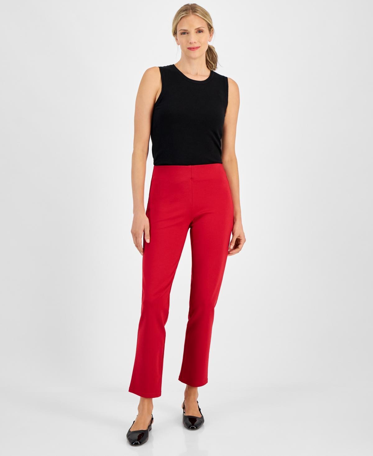 Jm Collection Womens Ponte-Knit Pull-On Ankle Pants, Created for Macys Product Image