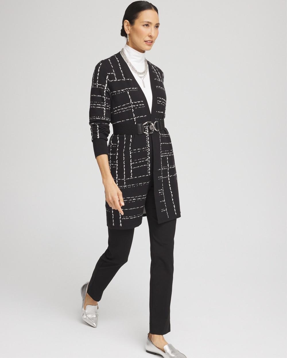 Black & White Check Cardigan Product Image