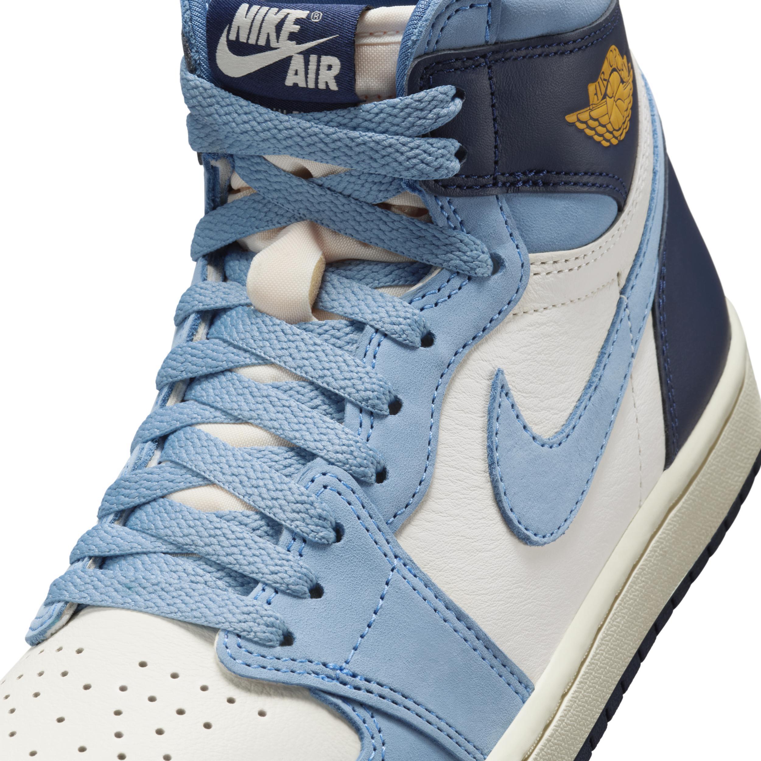 Jordan Womens Jordan AJ 1 High - Womens Shoes University Blue/Sail/University Gold Product Image