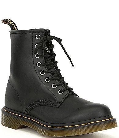 Dr. Martens Womens 1460 Black Nappa Combat Boots Product Image