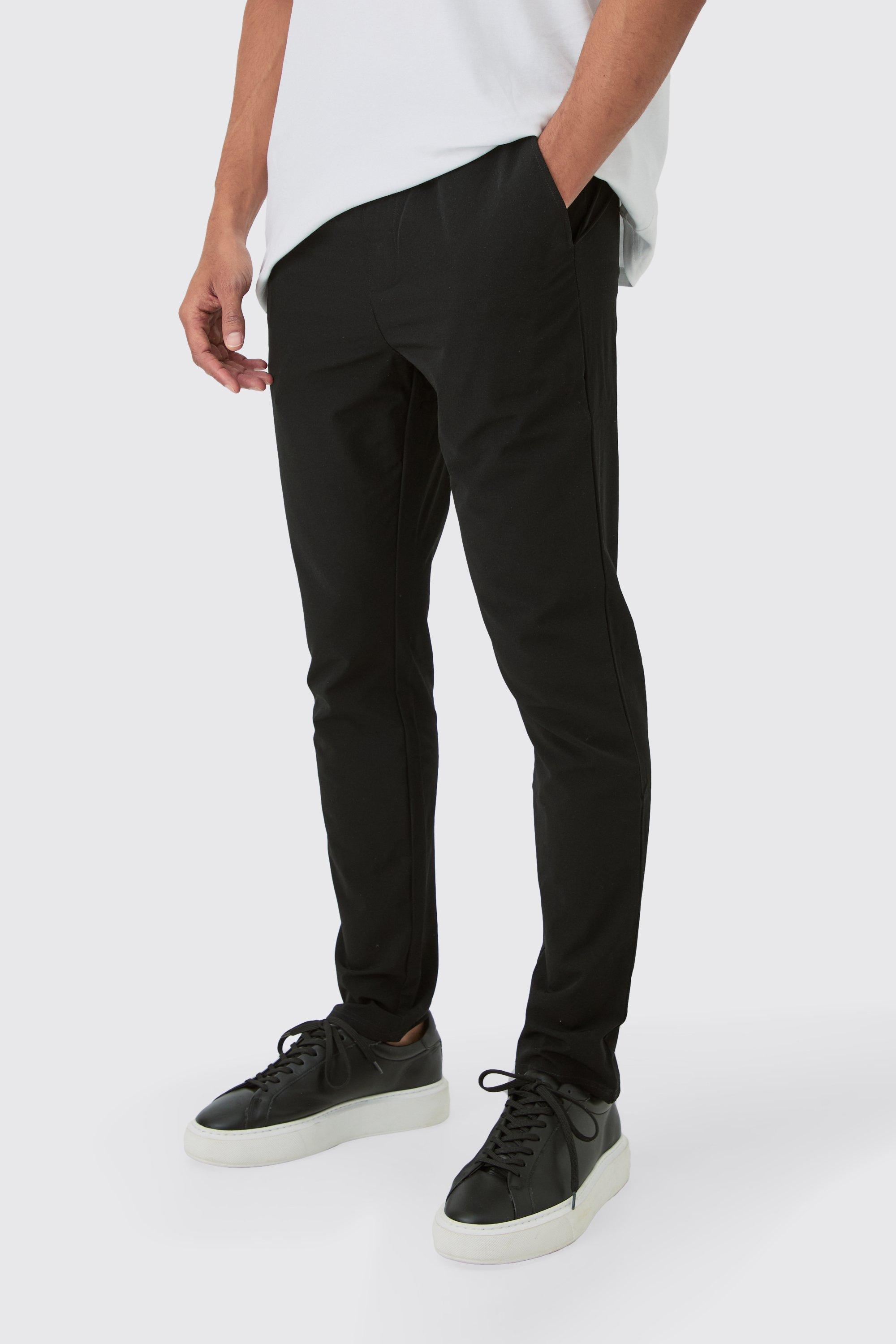 Elasticated Waist Technical Stretch Slim Pants | boohooMAN USA Product Image