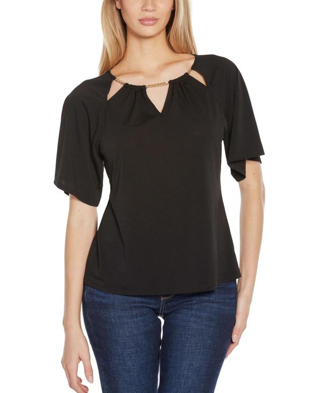 Belldini Womens Cutout Detail Knit Top Product Image