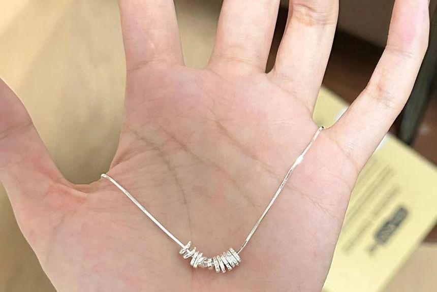 925 Sterling Silver Bead Pendant Necklace Product Image