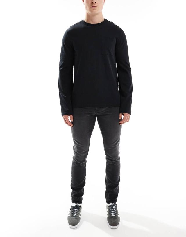 Only & Sons skinny fit jeans in washed black Product Image