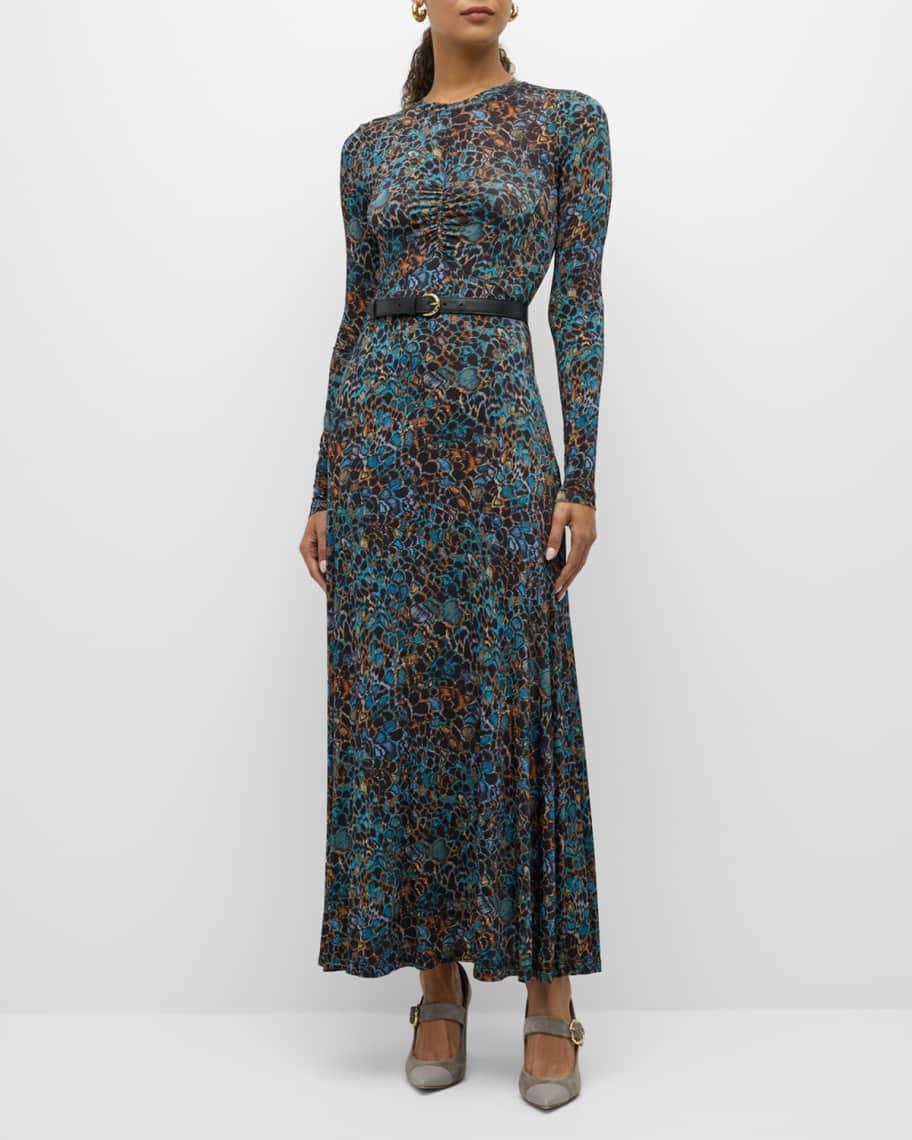 Naia Printed Jersey Long-Sleeve Maxi Dress Product Image