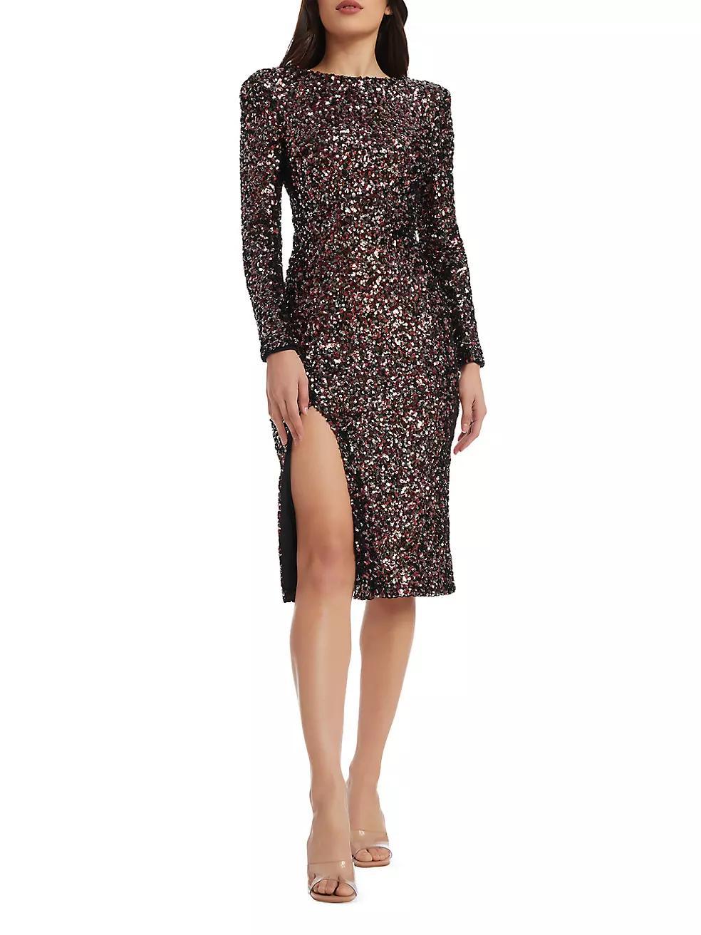 Natalie Sequined Midi-Dress Product Image