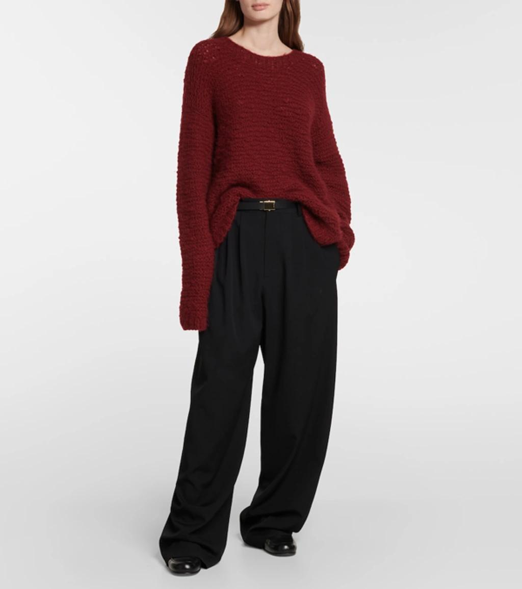 Cashmere Sweater In Burgundy Product Image