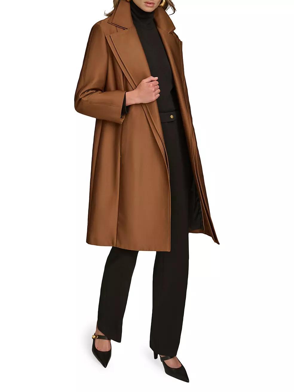 Double Collar Rain Trench Coat Product Image