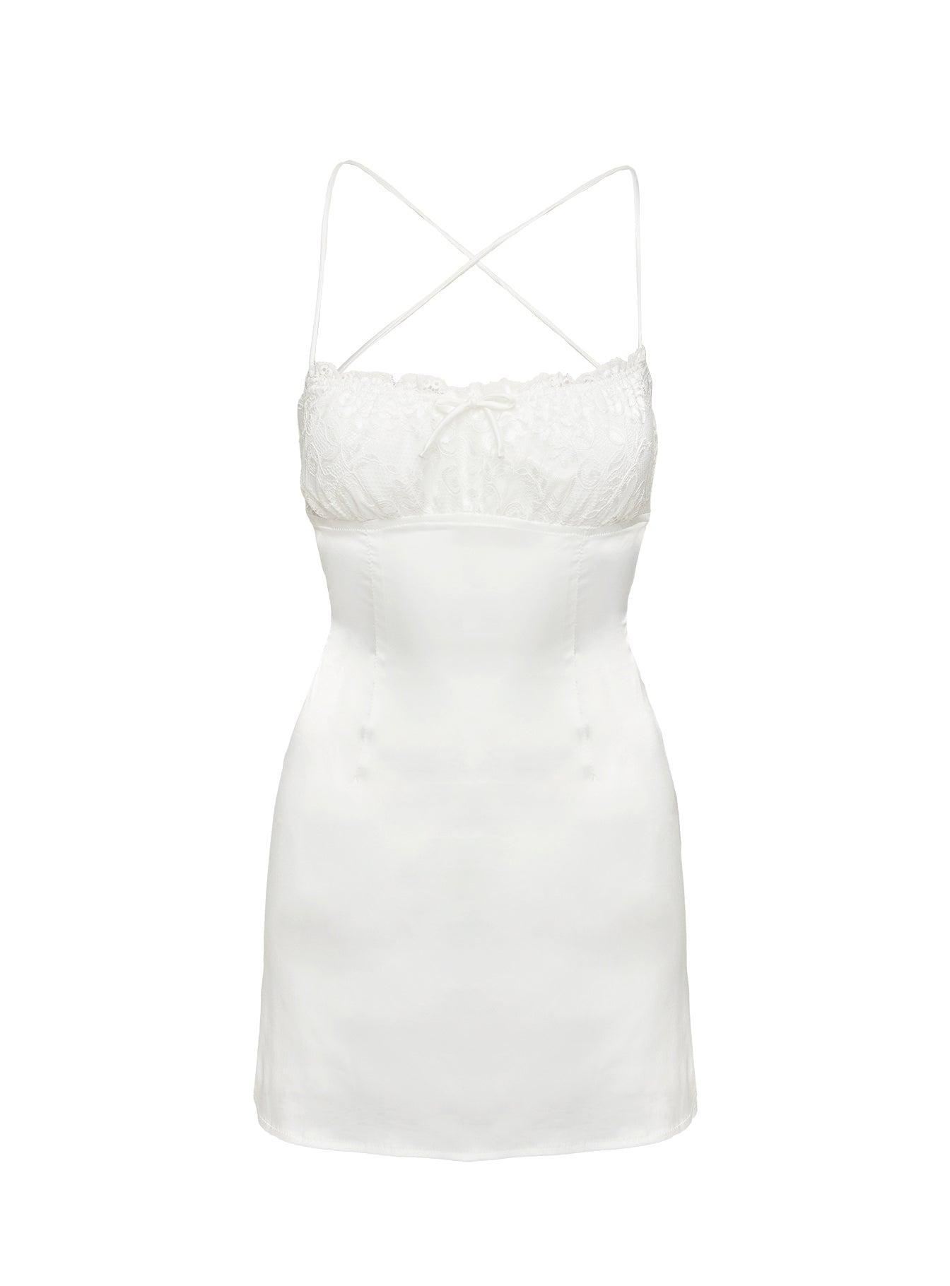 Freefall Mini Dress White Product Image