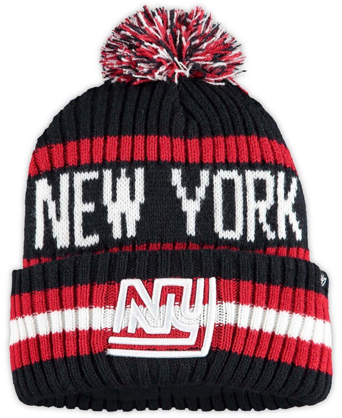 Mens Navy New York Giants Legacy Bering Cuffed Knit Hat with Pom Product Image