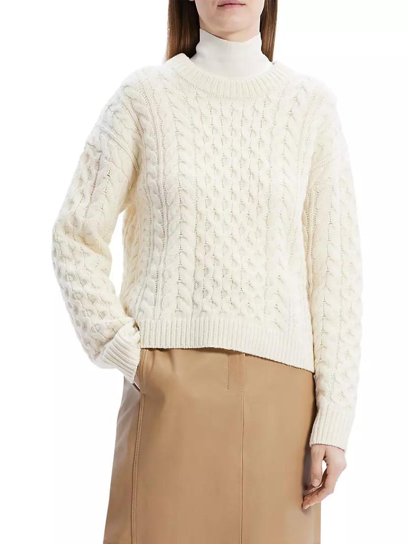 Aran Wool-Cashmere Cable-Knit Sweater Product Image