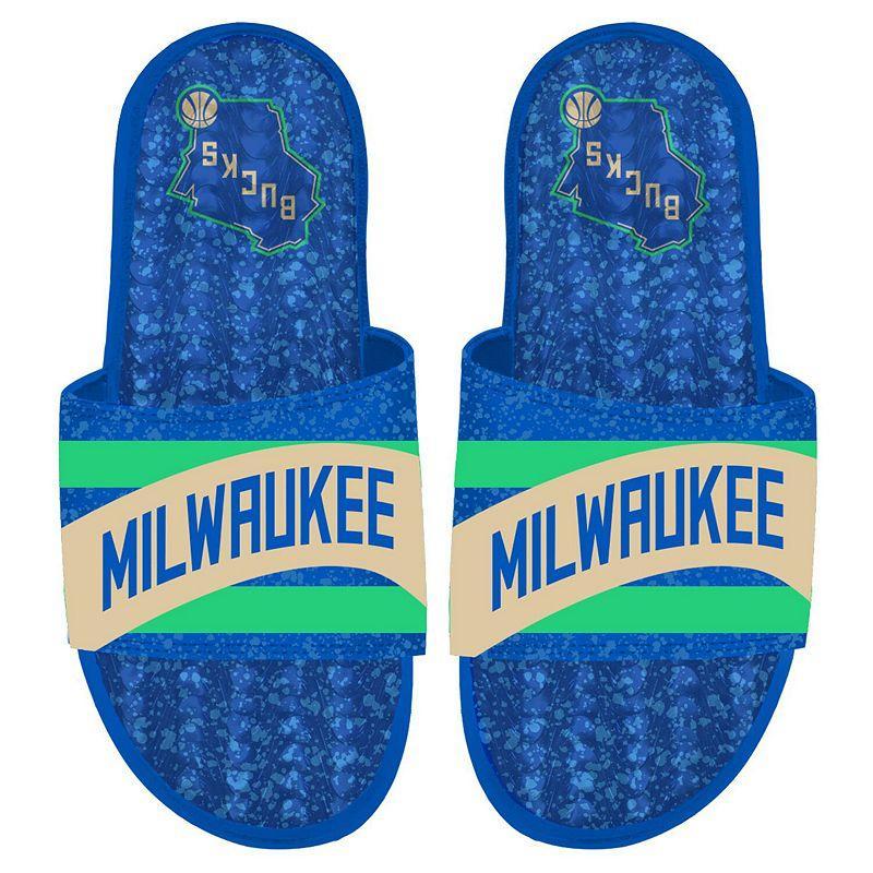 Mens ISlide Royal Milwaukee Bucks 2023/24 City Edition Gel Slide Sandals Product Image