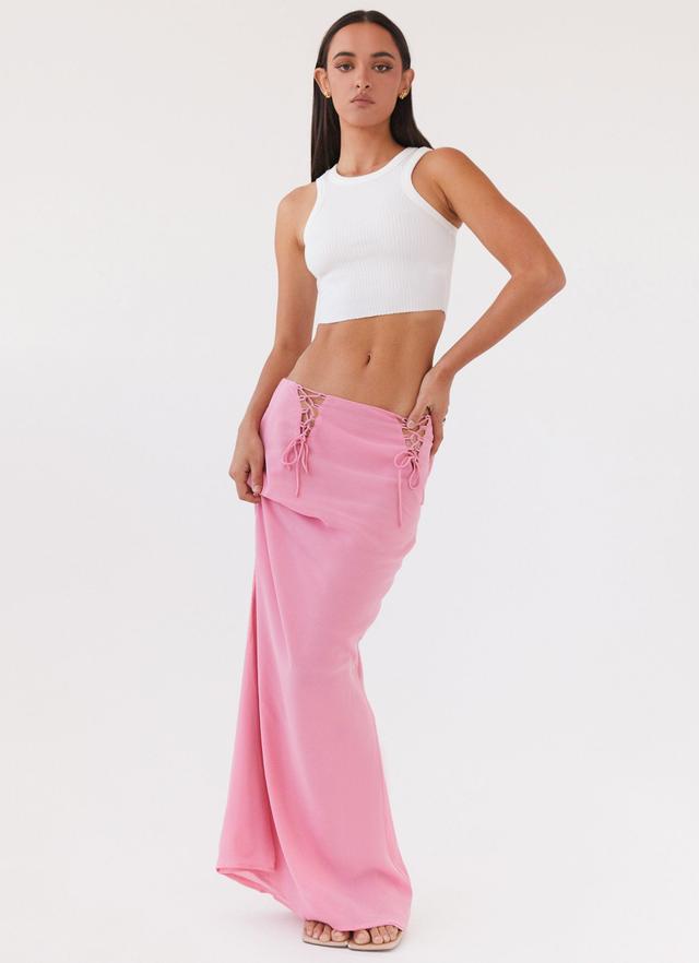 Chella Tie Up Skirt - Pink Product Image