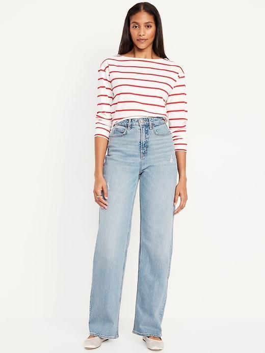 Curvy Extra High-Waisted Wide-Leg Jeans Product Image