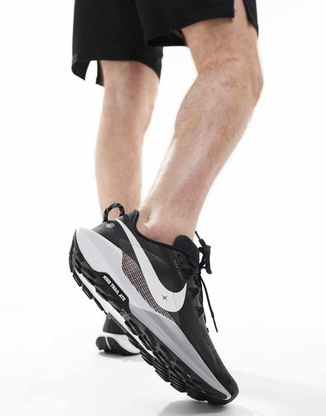 Nike Running Reactx Pegasus Trail 5 sneakers in black and white Product Image