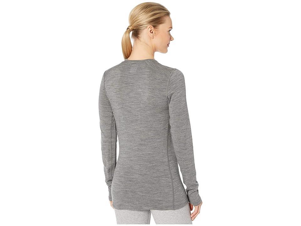 Icebreaker 200 Oasis Merino Baselayer Long Sleeve Crewe (Gritstone Heather 1) Women's Clothing Product Image