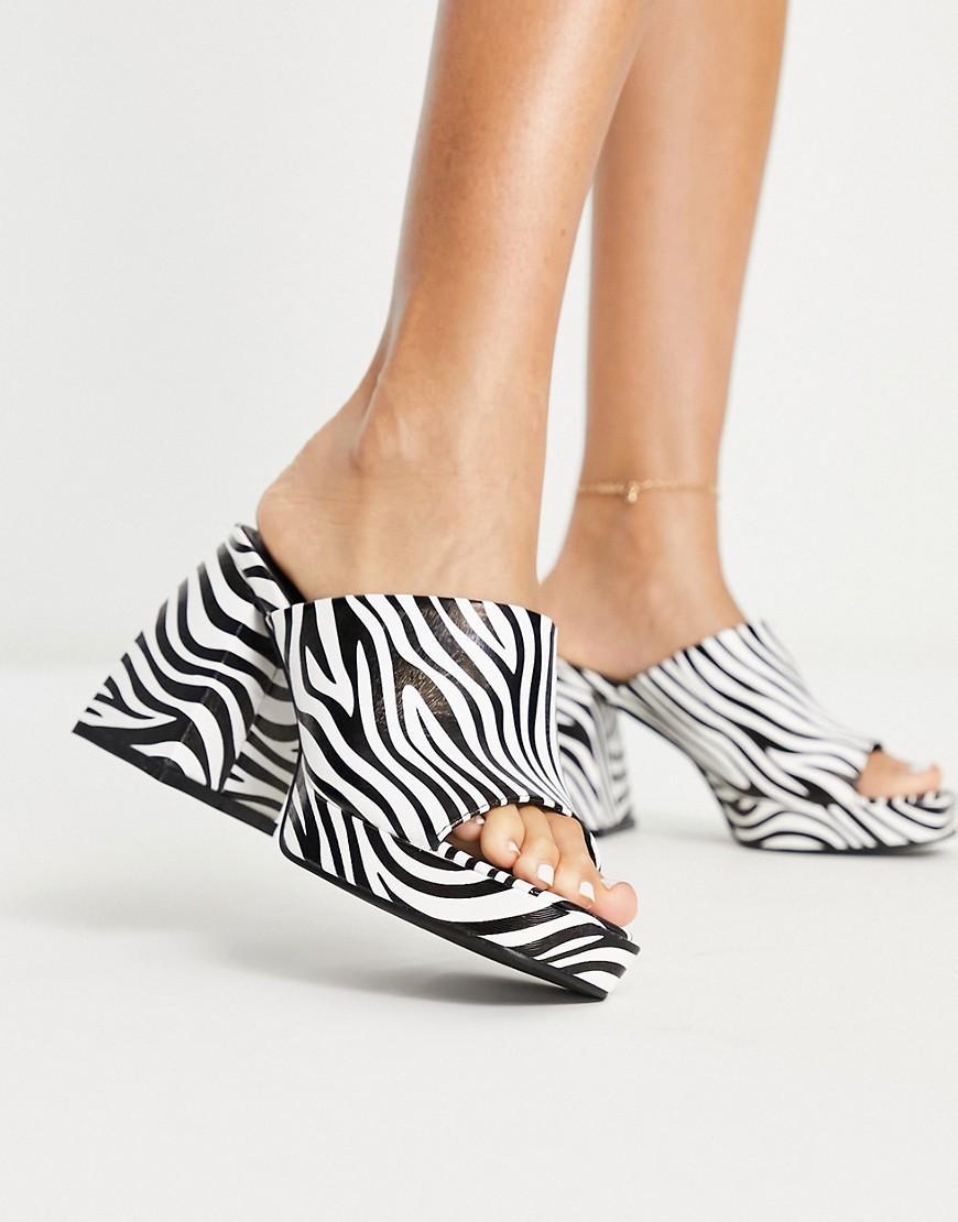 Glamorous platform heel mule sandals Product Image