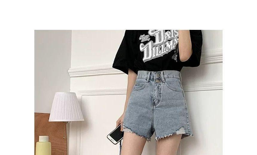 Distressed Denim Shorts Product Image