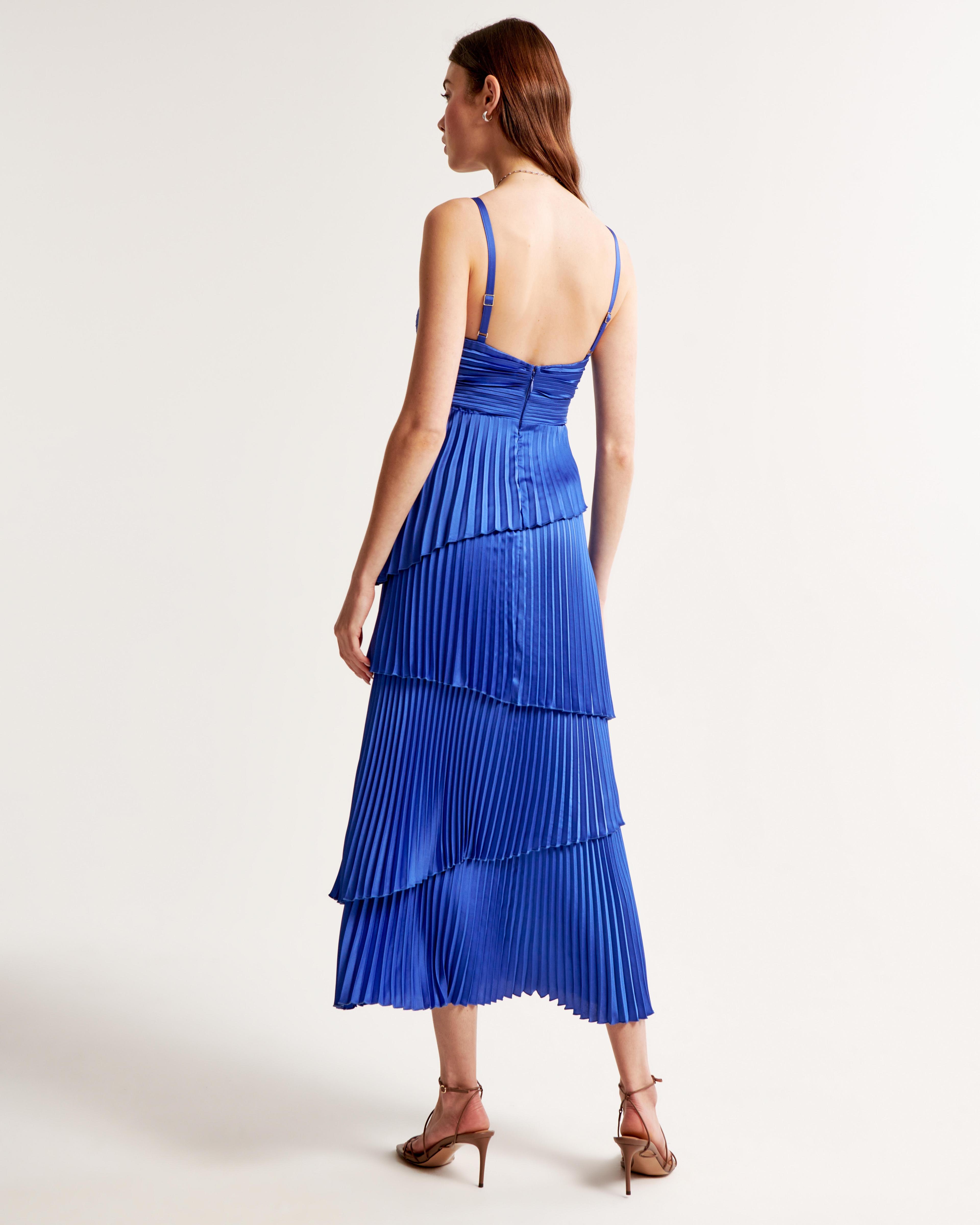 The A&F Giselle Pleated Tiered Maxi Dress Product Image