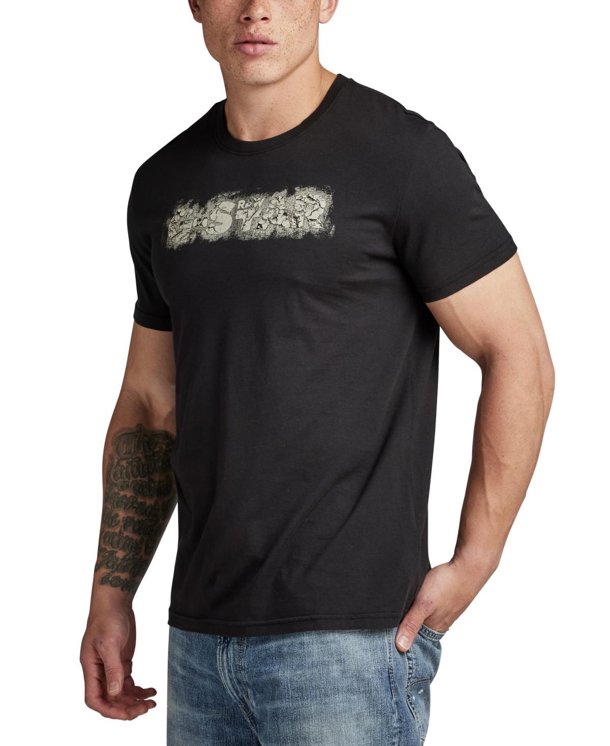 G-Star Raw Mens Short Sleeve Crewneck Distressed Logo T-Shirt Product Image