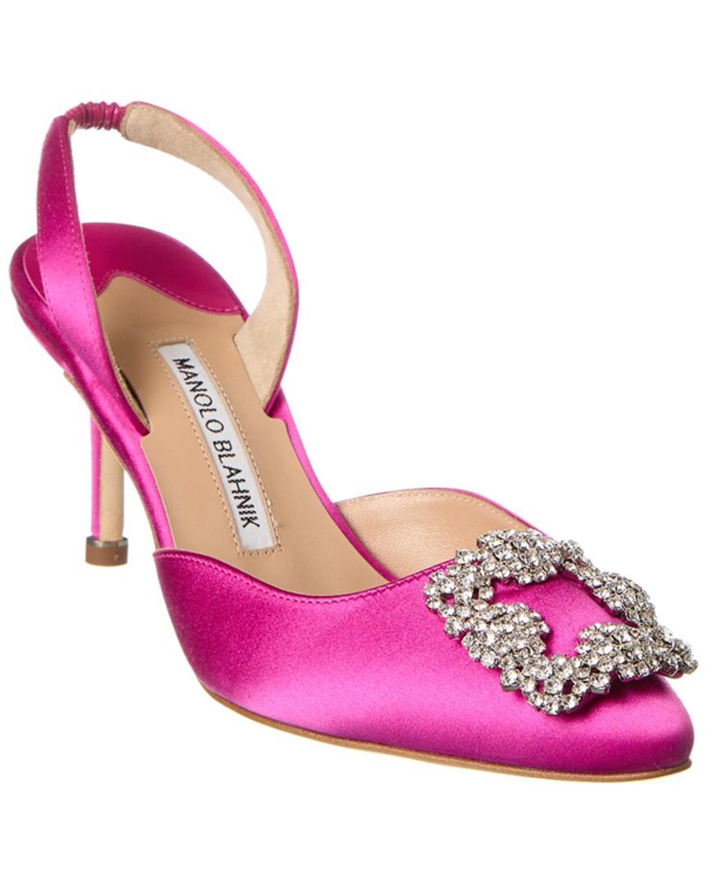 Hangisli 70 Satin Slingback Pump In Pink Product Image