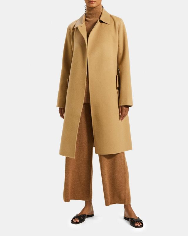 Relaxed Trench Coat in Double-Face Wool-Cashmere Product Image