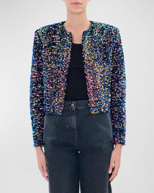 Womens Daphne Multicolored Sequined Jacket Product Image