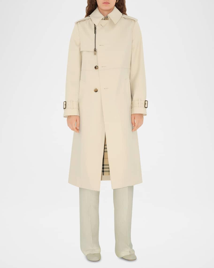 Zip-Detail Belted Trench Coat Product Image