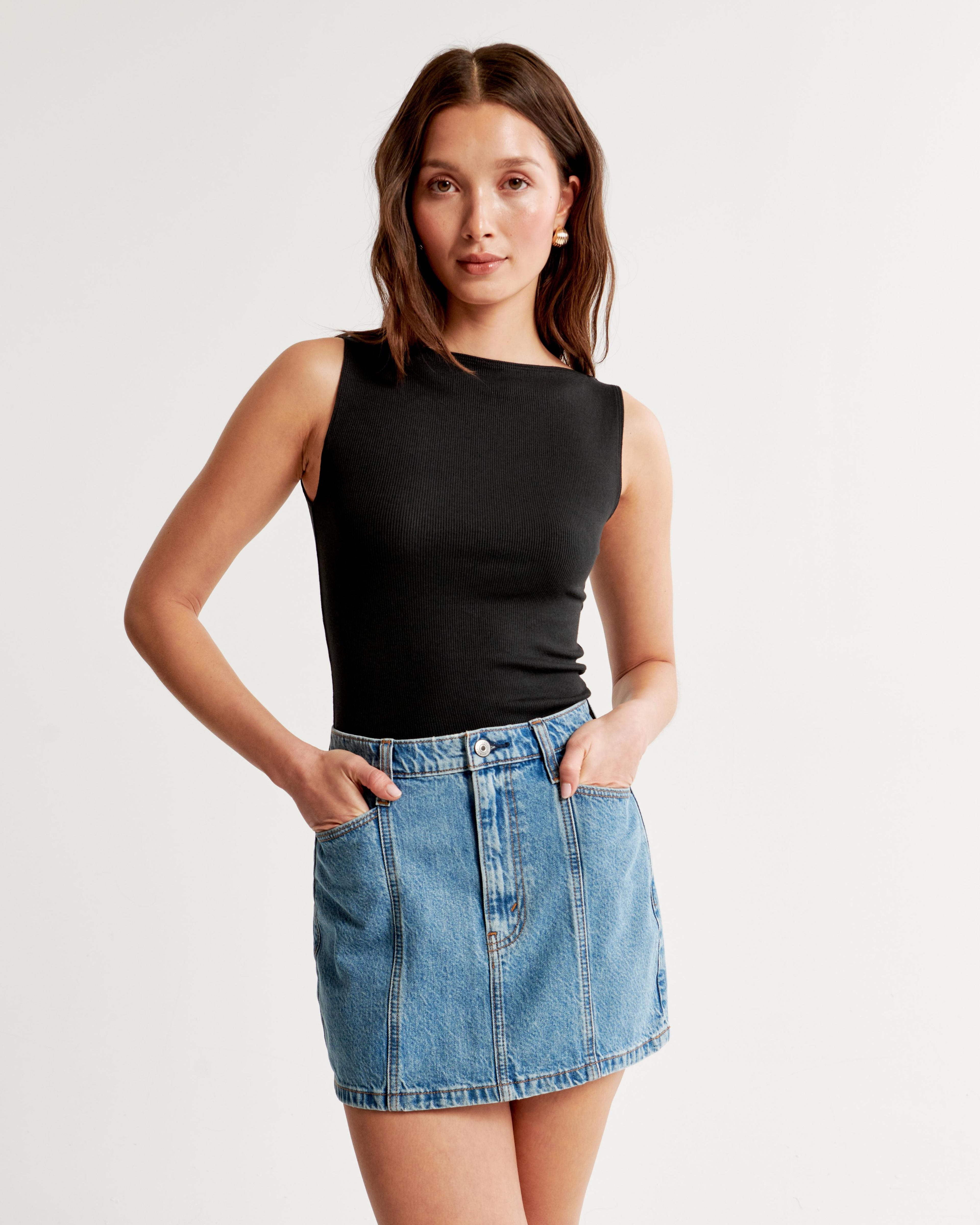 Denim Mini Skirt Product Image