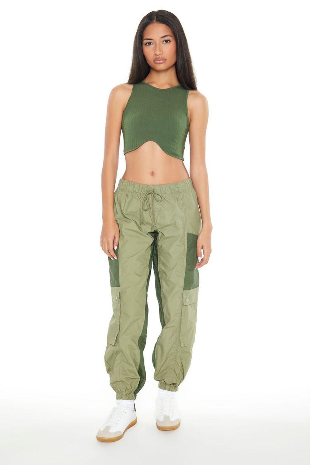 Colorblock Drawstring Cargo Joggers | Forever 21 product image