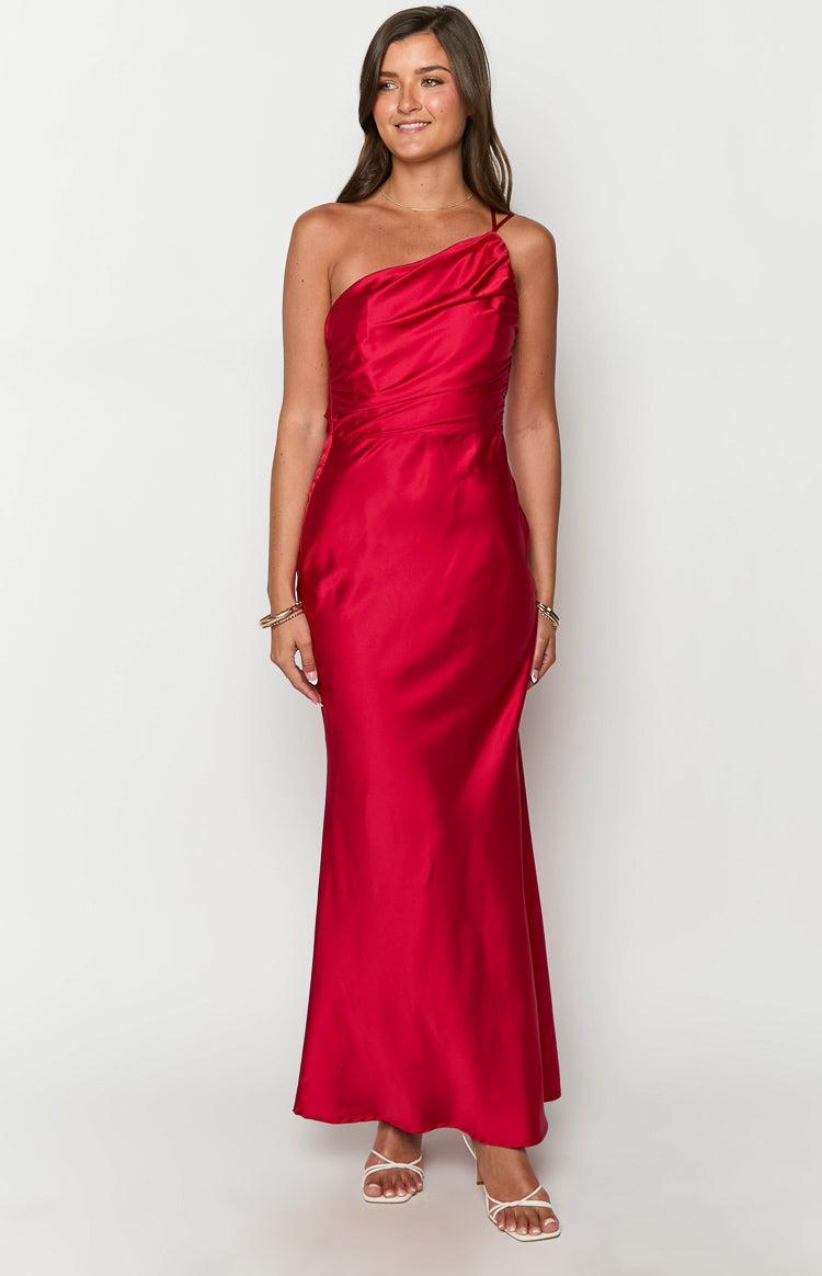 Tina Red Formal Maxi Dress Product Image