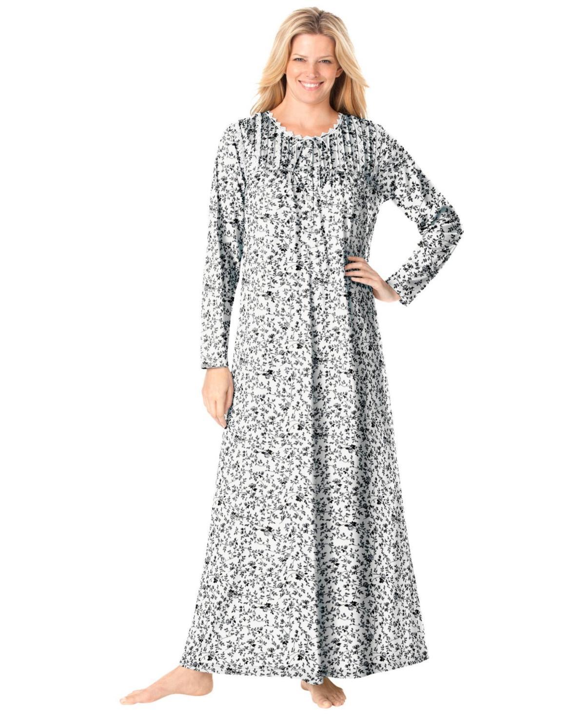 Dreams & Co. Womens Floral Knit Gown Product Image