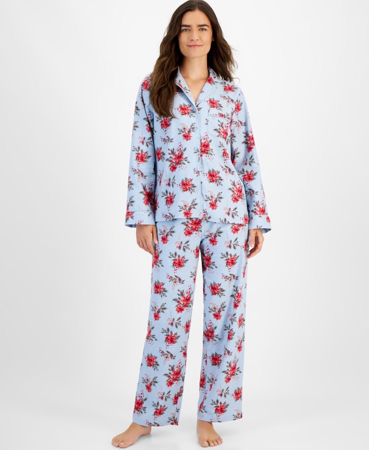 Charter Club Womens 2-Pc. Cotton Flannel Pajamas Set, Created for Macys Product Image