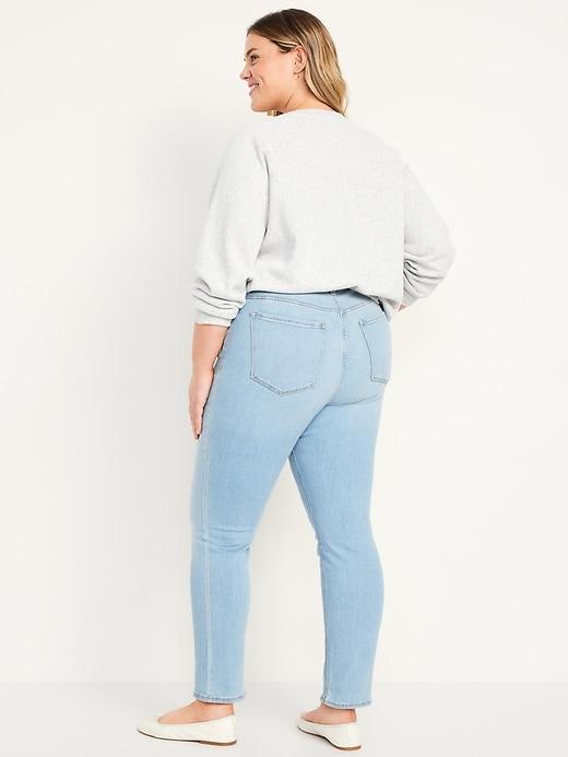 High-Waisted Wow Straight Ankle Jeans Product Image