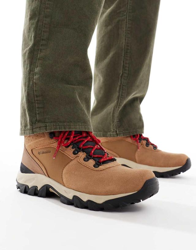 Columbia Newton Ridge Plus II WP waterproof suede hiking boots in tan Product Image