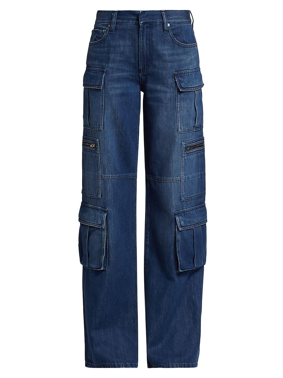 Alice + Olivia Cay Baggy Cargo Jeans Product Image