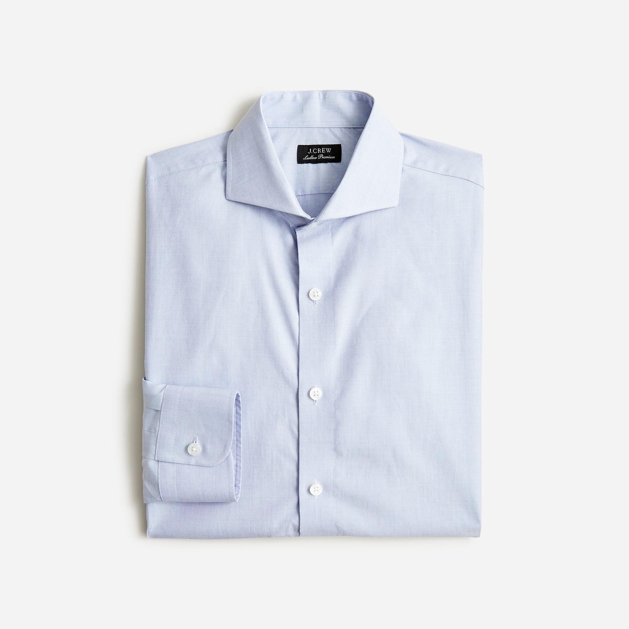 Ludlow Premium fine cotton dress shirt with cutaway collar Product Image