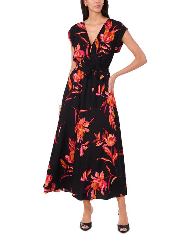 Sam & Jess Womens Printed Faux-Wrap Maxi Dress Product Image