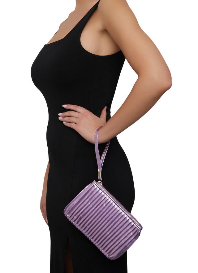 Pleated Clutch Wristlet Female Product Image